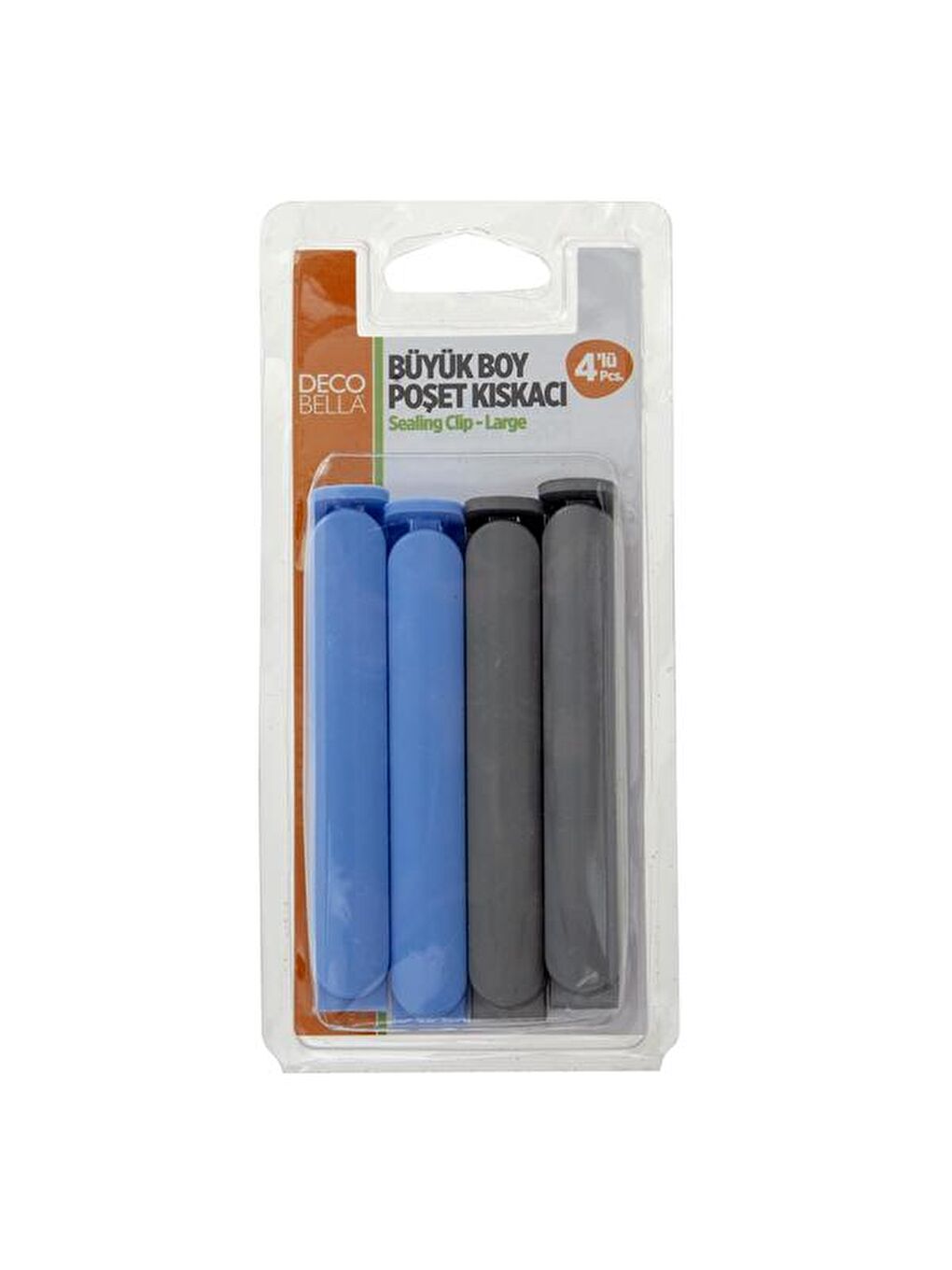 Karışık 4'lü Büyük Boy Poşet Kıskacı - Asorti-5