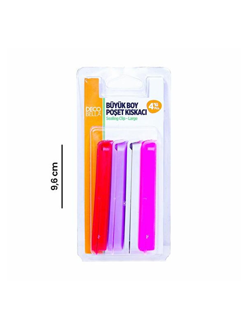 Karışık 4'lü Büyük Boy Poşet Kıskacı - Asorti-7