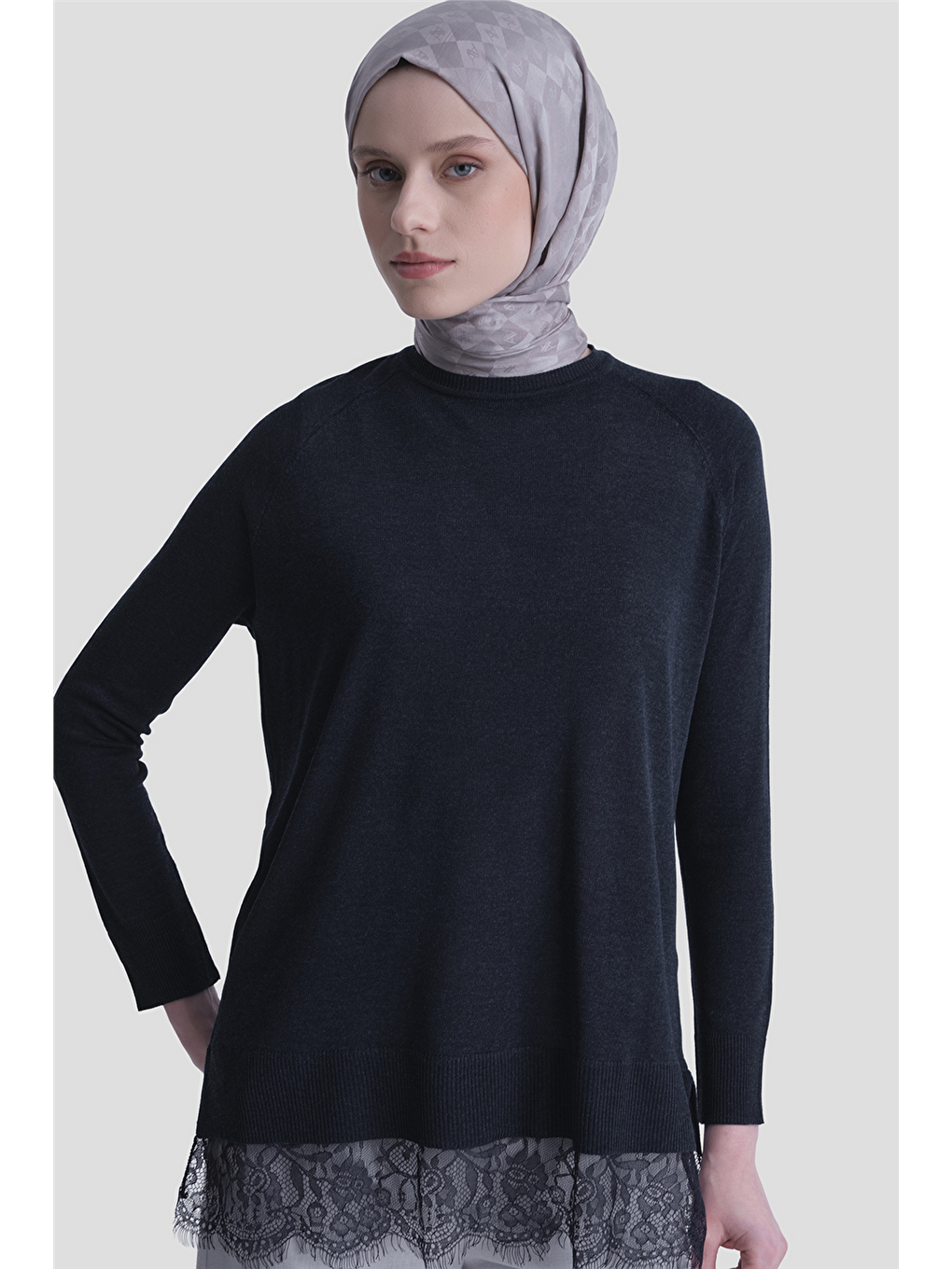 Dantelli Rayon Tunik Lacivert-2