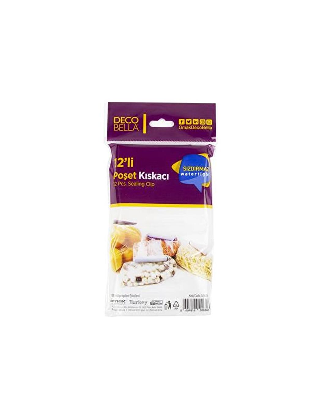 Karışık 12'li Poşet Kıskacı - Asorti-2