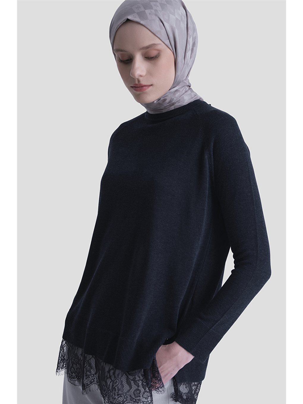 Dantelli Rayon Tunik Lacivert-3