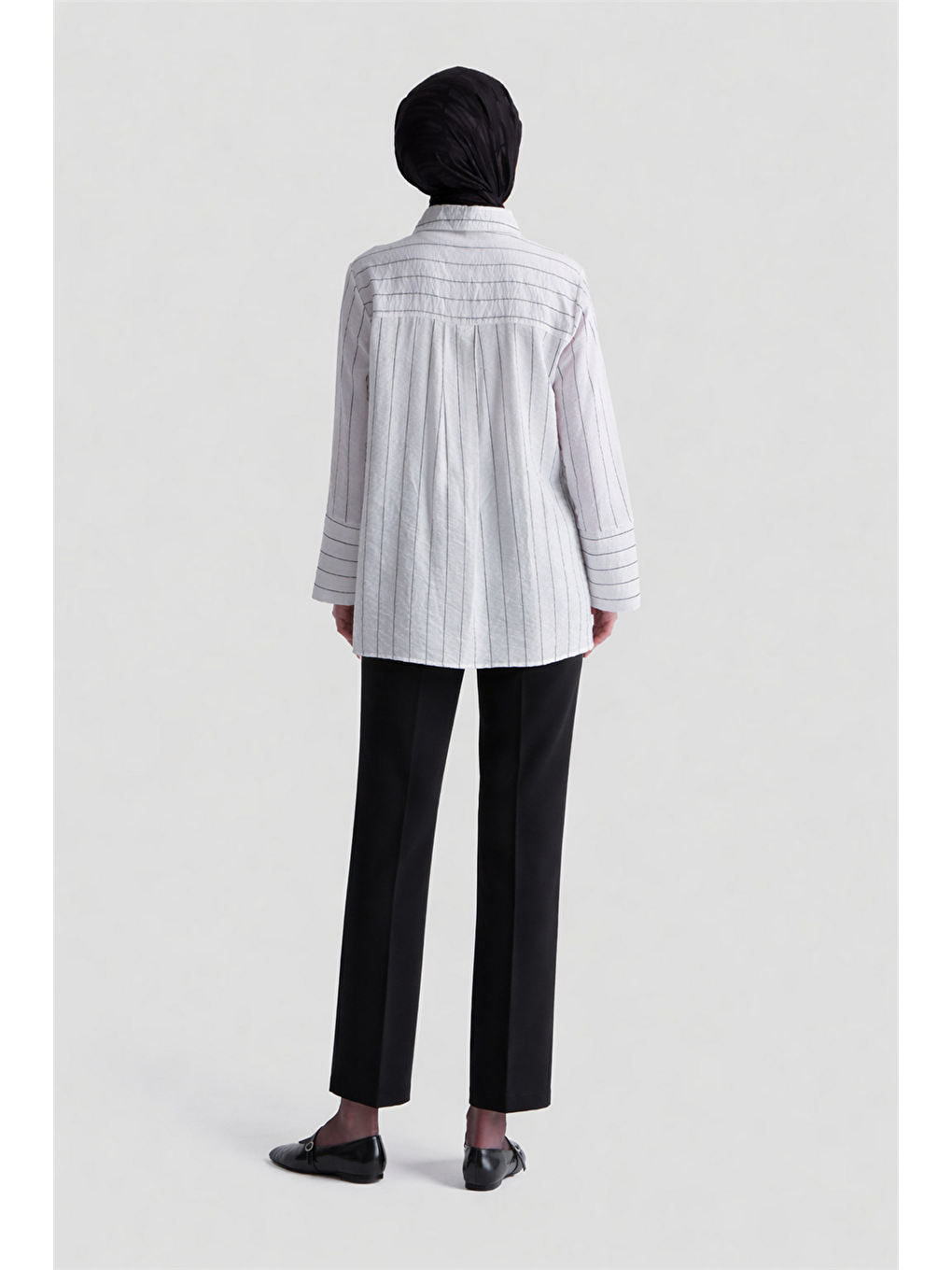 Çizgili Tunik Beyaz-5
