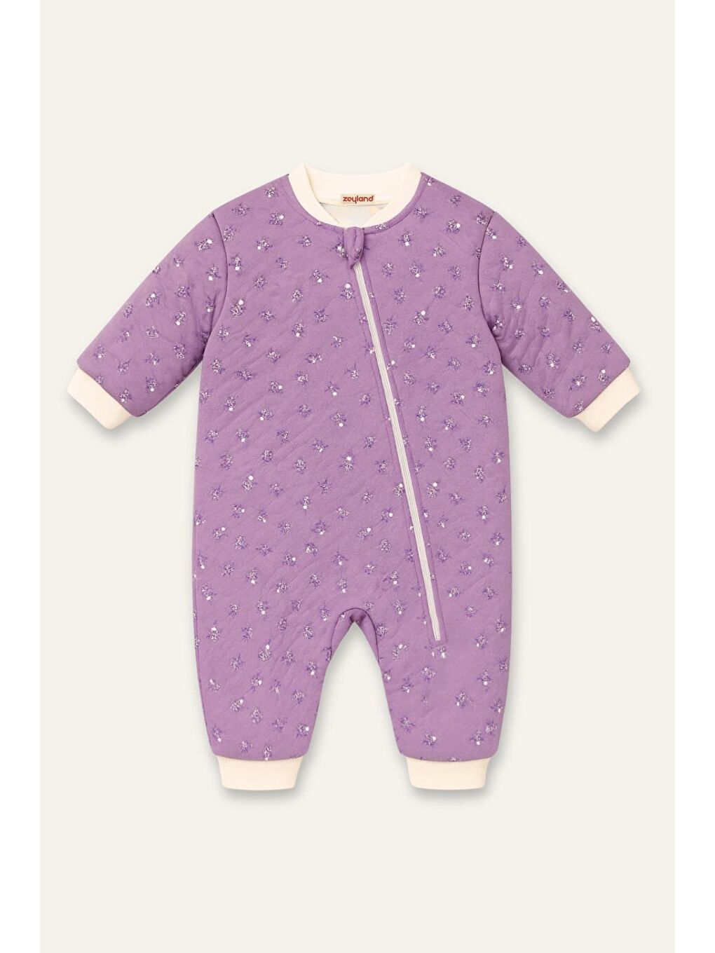 Unisex Çocuk Elyaf Dolgulu Uyku Tulumu  - Lila-1