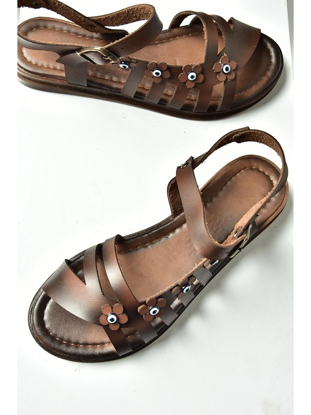 Kahverengi Kadın Sandalet U390903103-2