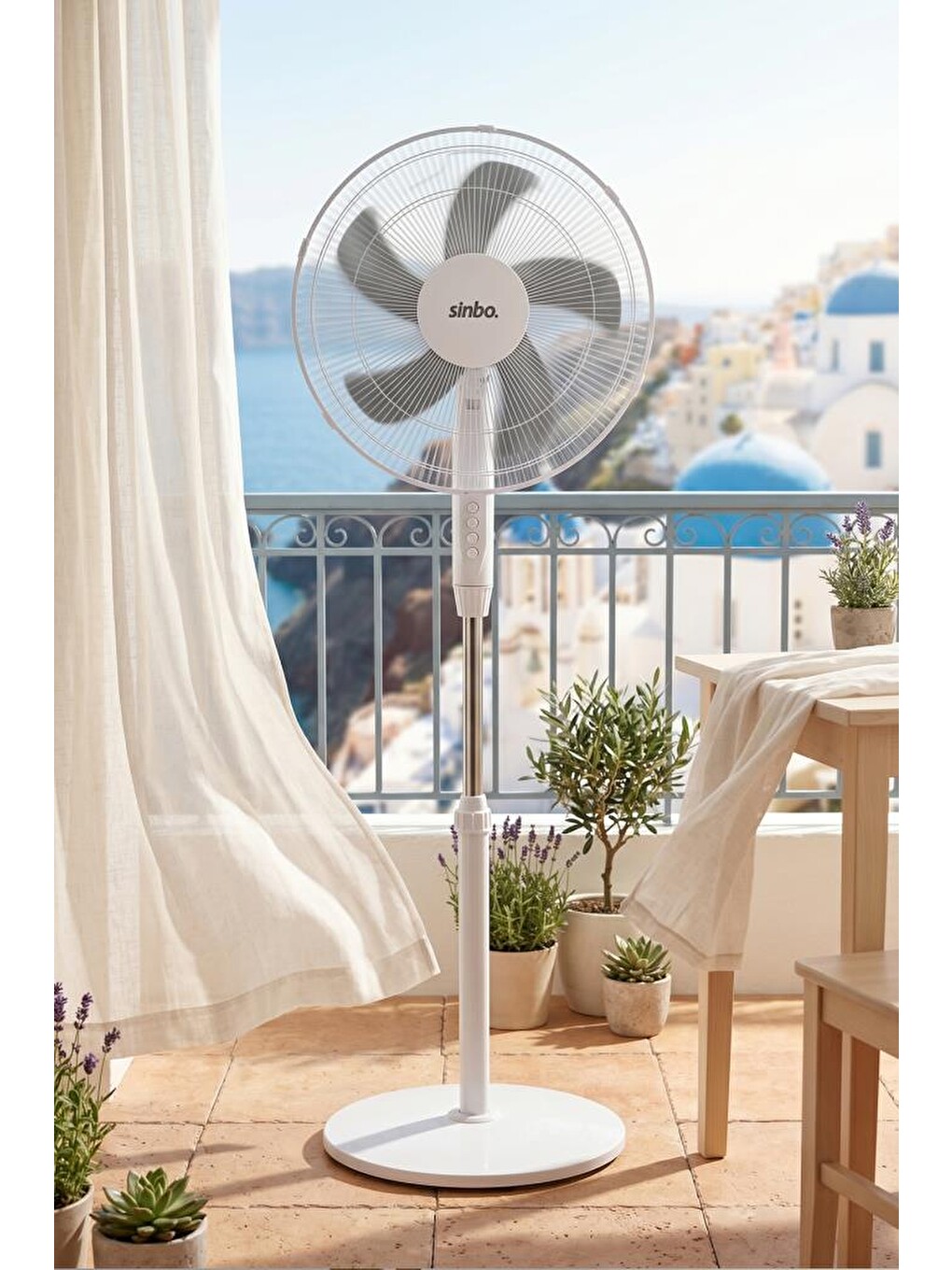 SF-7705 Ayaklı Vantilatör 16 İnç 45W Sessiz Fan 3 Kademeli Yükseklik Ayarlı Güçlü-4