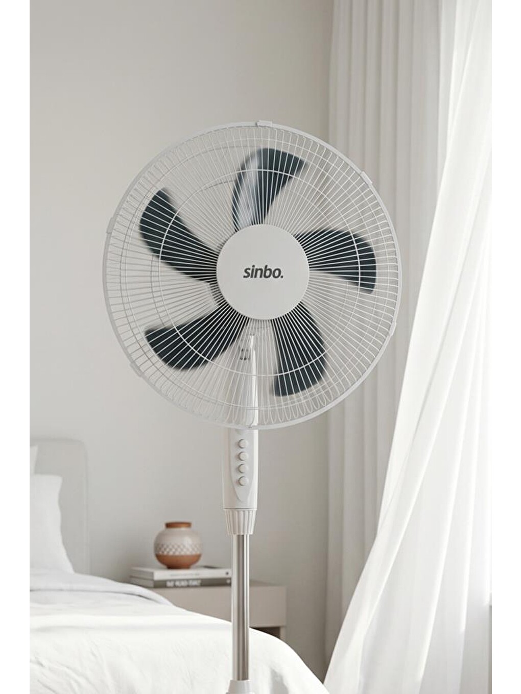 SF-7705 Ayaklı Vantilatör 16 İnç 45W Sessiz Fan 3 Kademeli Yükseklik Ayarlı Güçlü-5