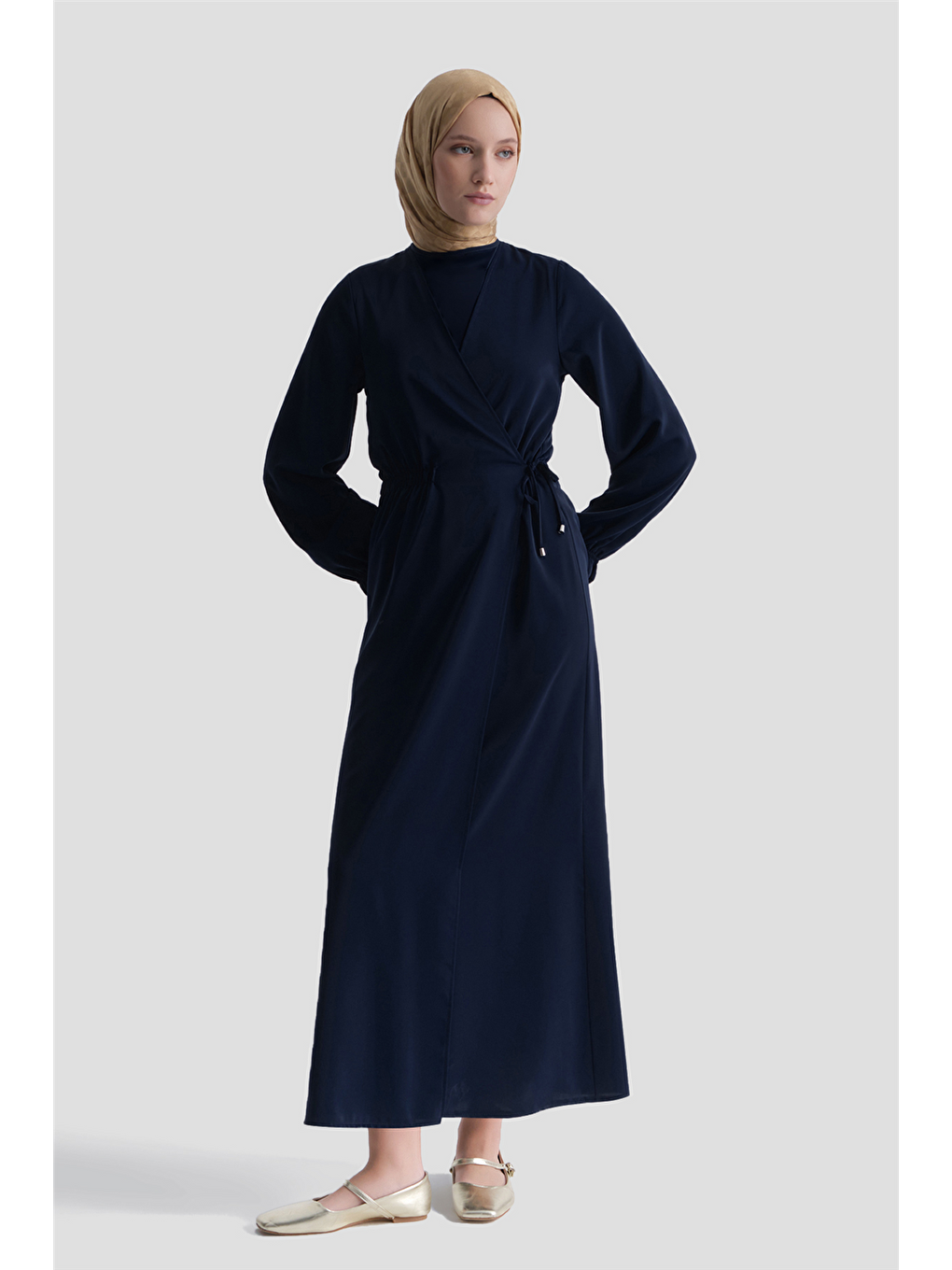 Anvelop Elbise Lacivert-1