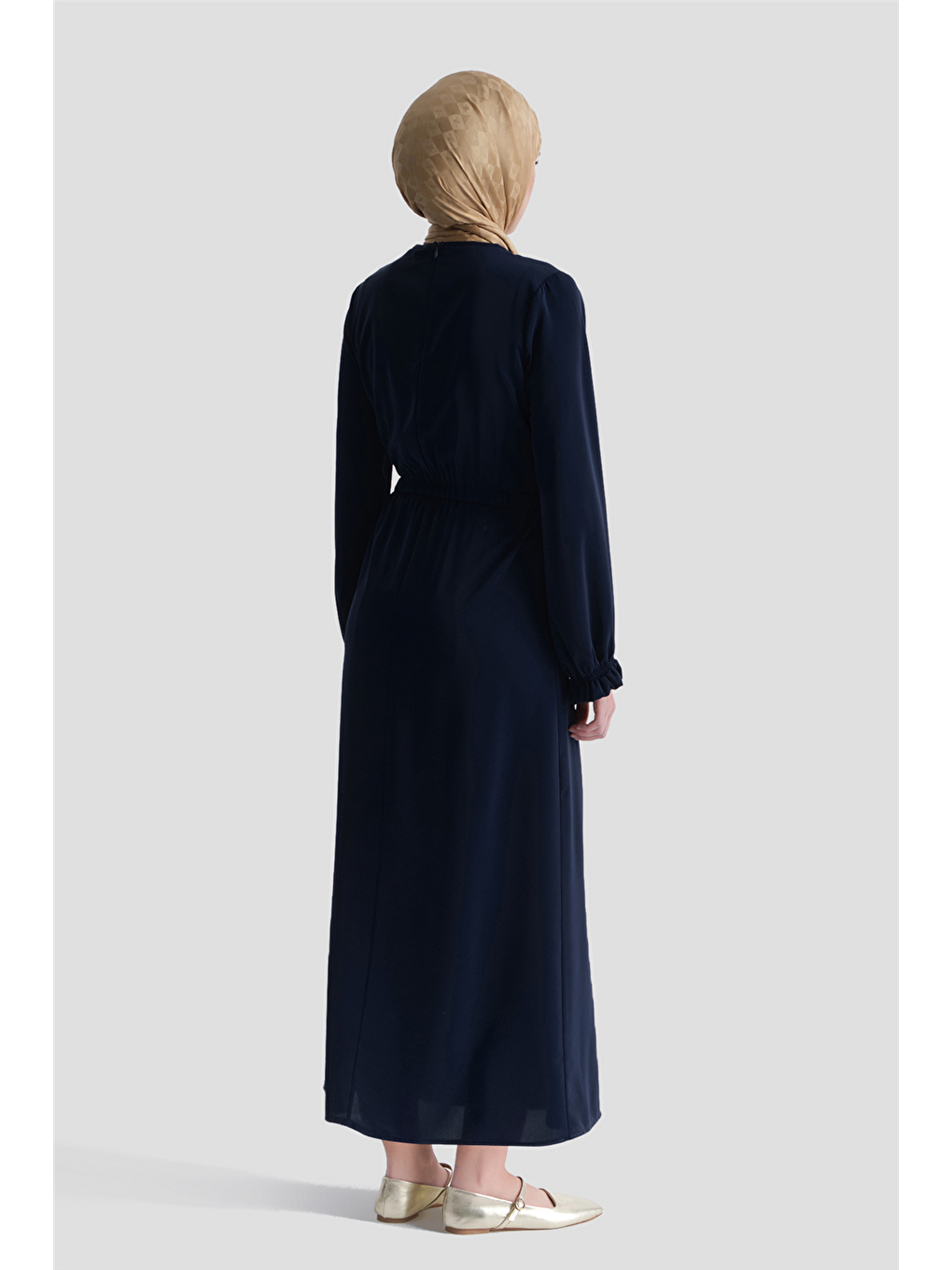 Anvelop Elbise Lacivert-4