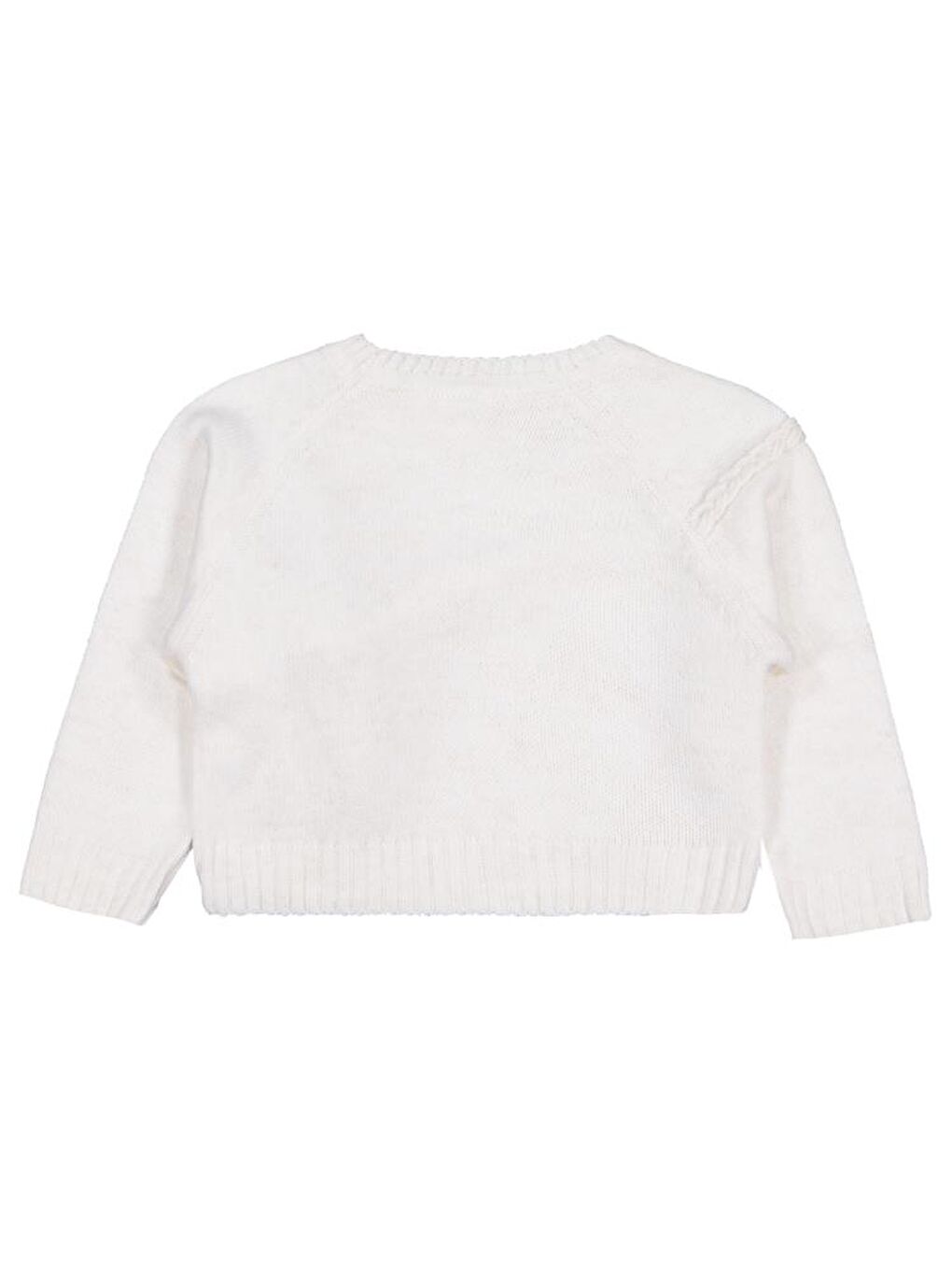 Girls Ayıcık Aksesuarlı 2-5 Yaş Kazak - Ekru 4-5 Yaş-1