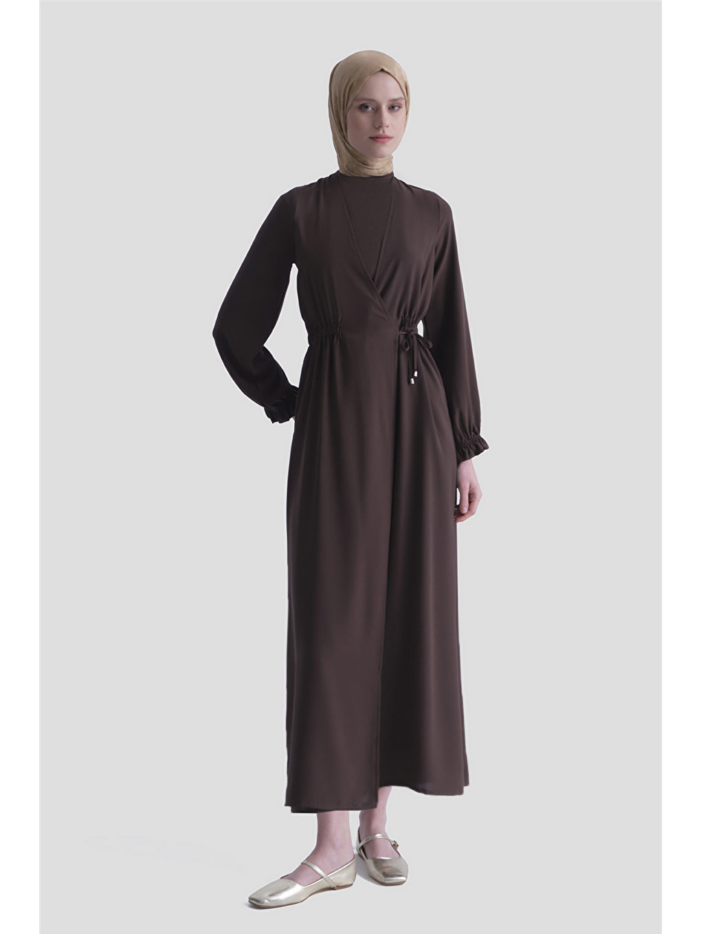 Anvelop Elbise Kahverengi