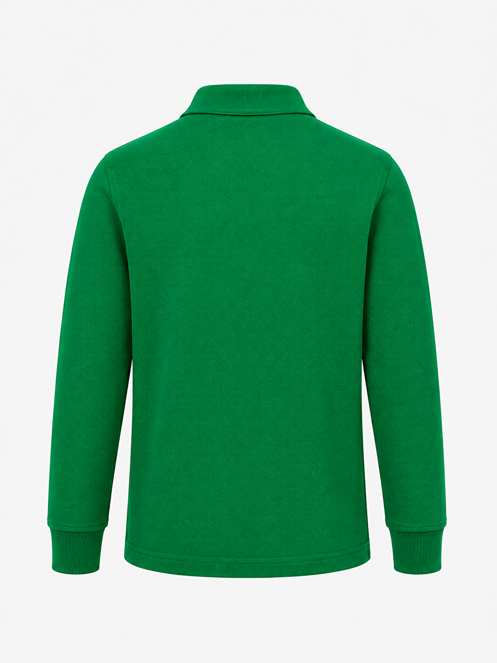 Yeşil Kids Polo Yaka Basic Uzun Kollu Unisex Kız Çocuk Tişört-2