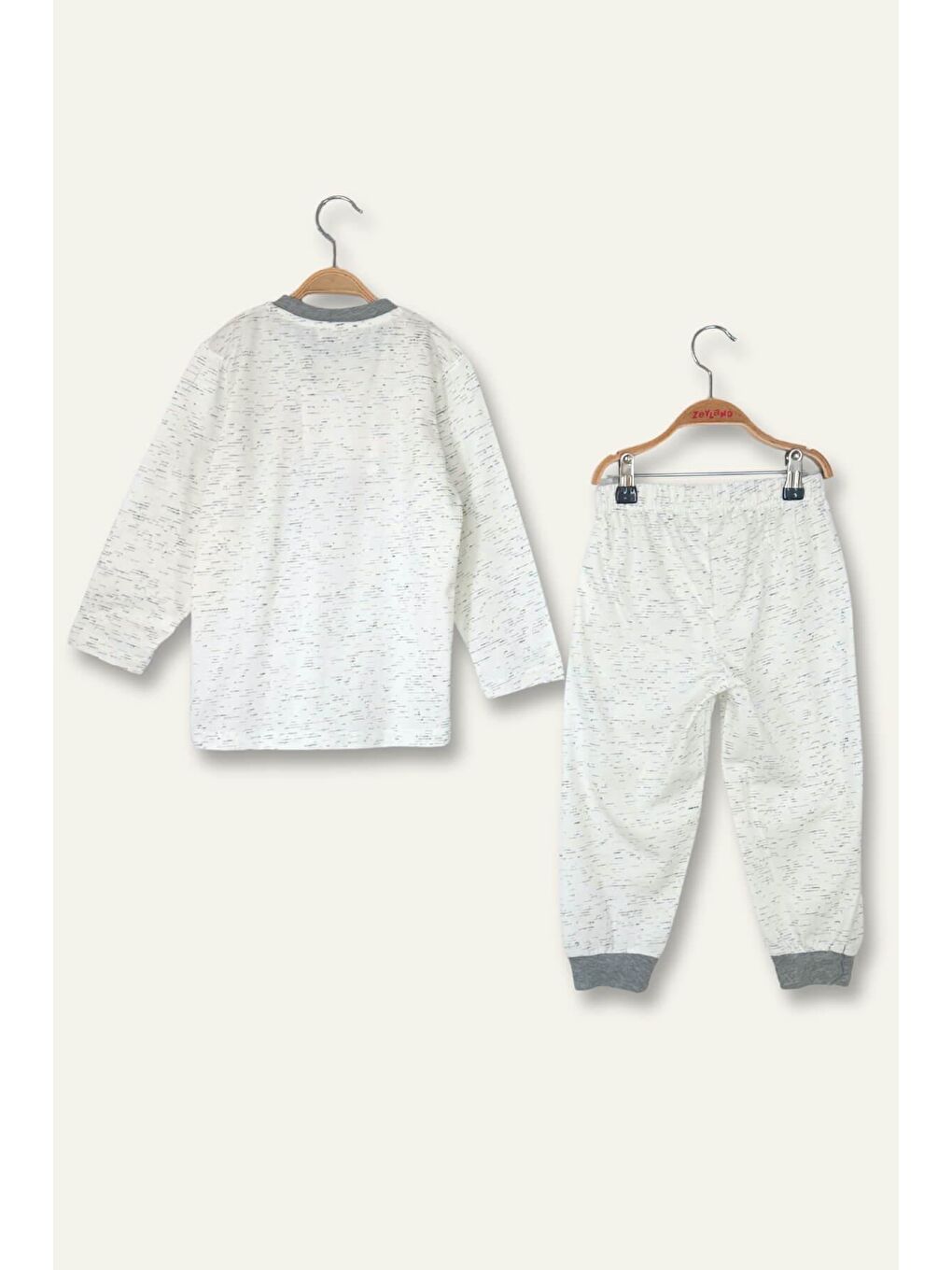 Unisex Çocuk Desenli Pijama Takımı - Antrasit-2