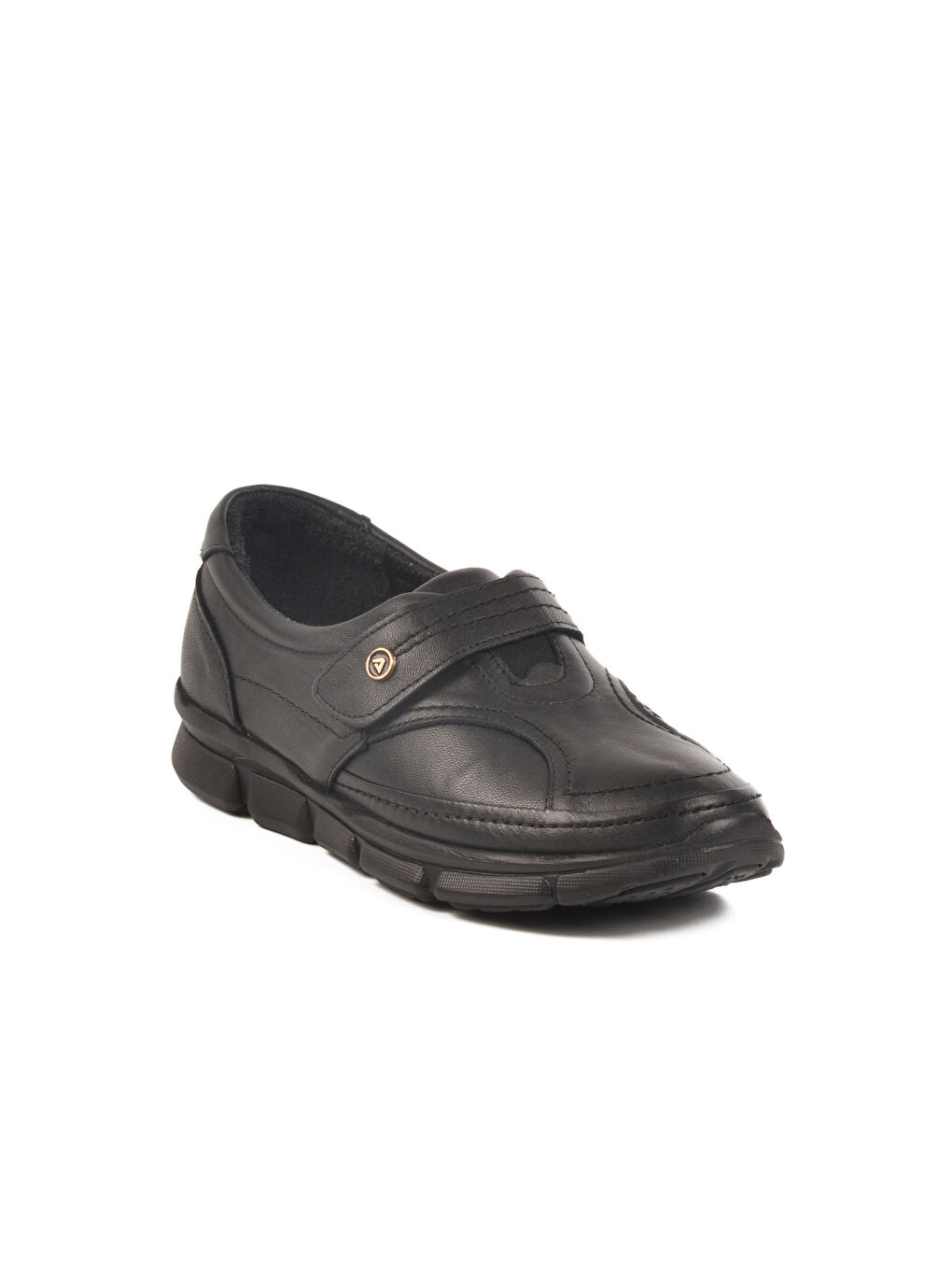 Siyah Hakiki Deri Anatomik Kadın Casual Ayakkabı 604 Z-2