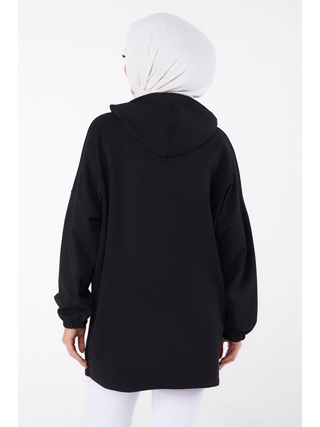 Baskılı Sweatshirt Siyah - 13333-3