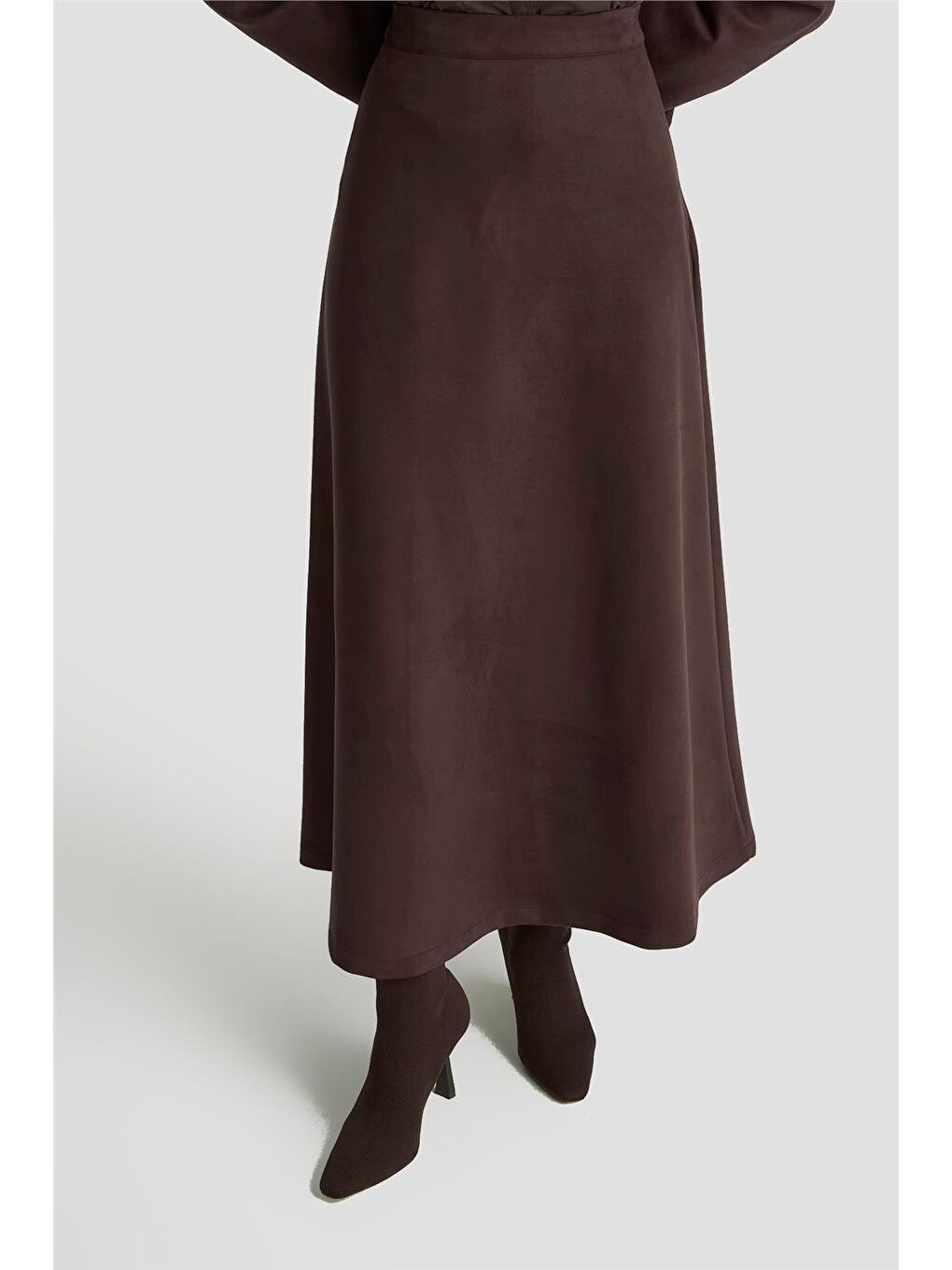 Nakışlı Süet Takım 25Kd1505 Kahverengi-4