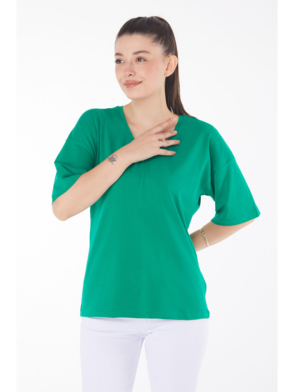 Yeşil T-Shirt Zümrüt - 25848