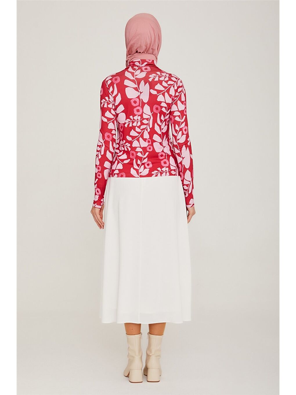 Desenli İç Bady 22K3206 Kırmızı-5