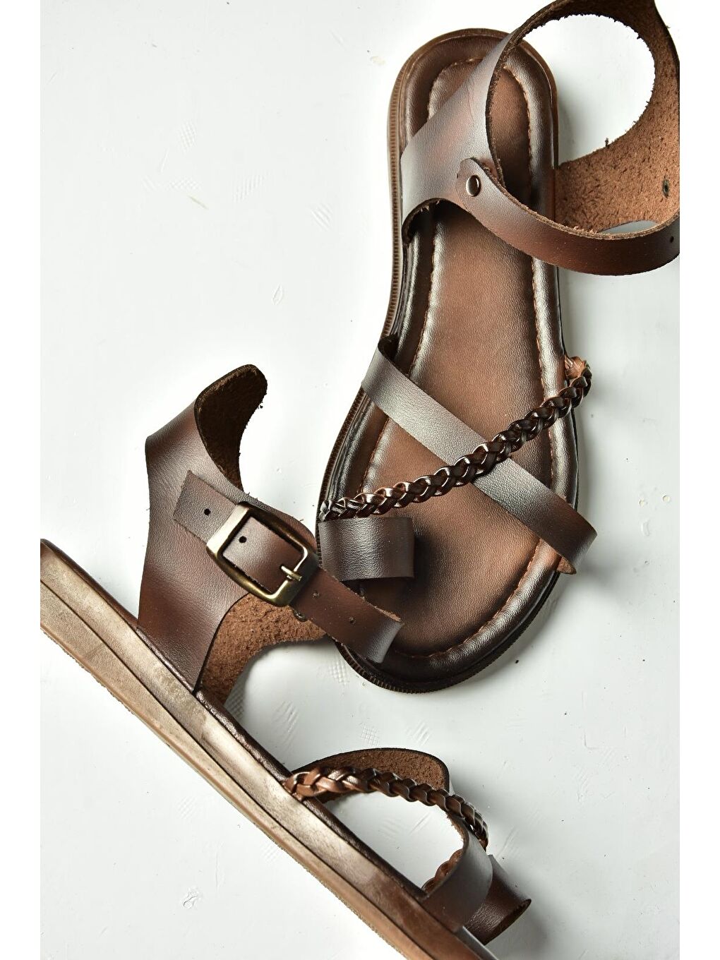 Kahverengi Kadın Sandalet U390905303-2