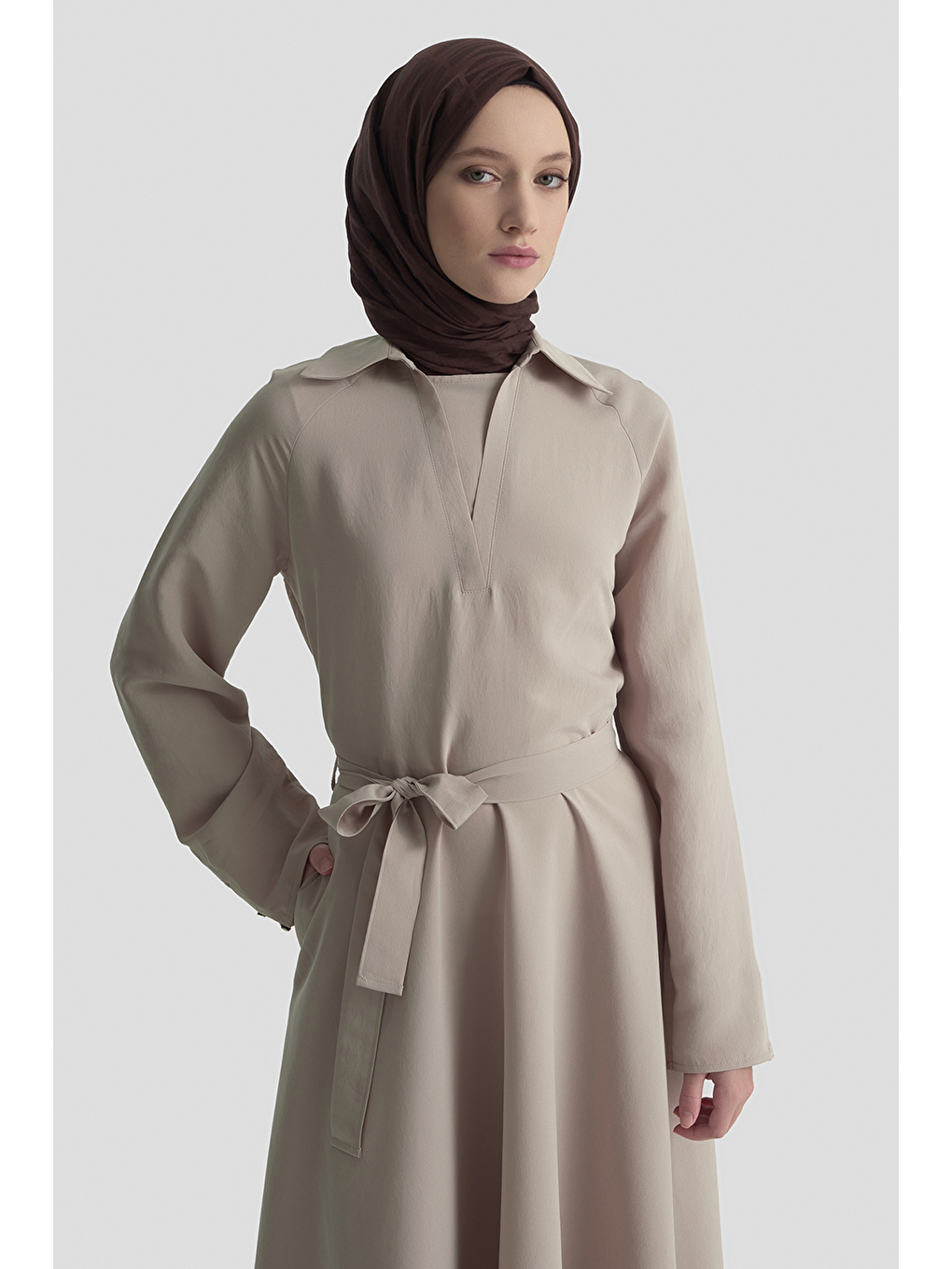 Bej Elbise Vizon-2