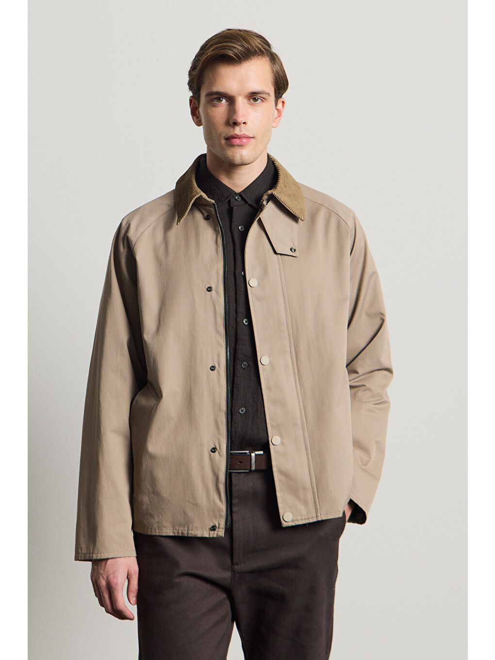 Erkek Premium Kadife Yaka Ceket Bej 4231DNGR