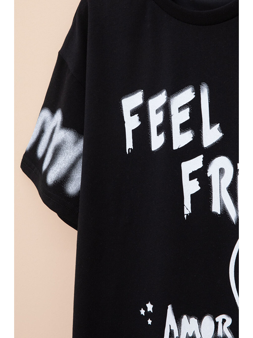 Siyah Cep Detaylı Yazı Baskılı Erkek Çocuk Bisiklet Yaka Tişört 20904-2