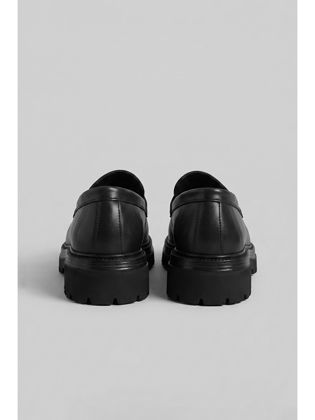 Erkek Hakiki Deri Antik Floter Loafer Siyah-3