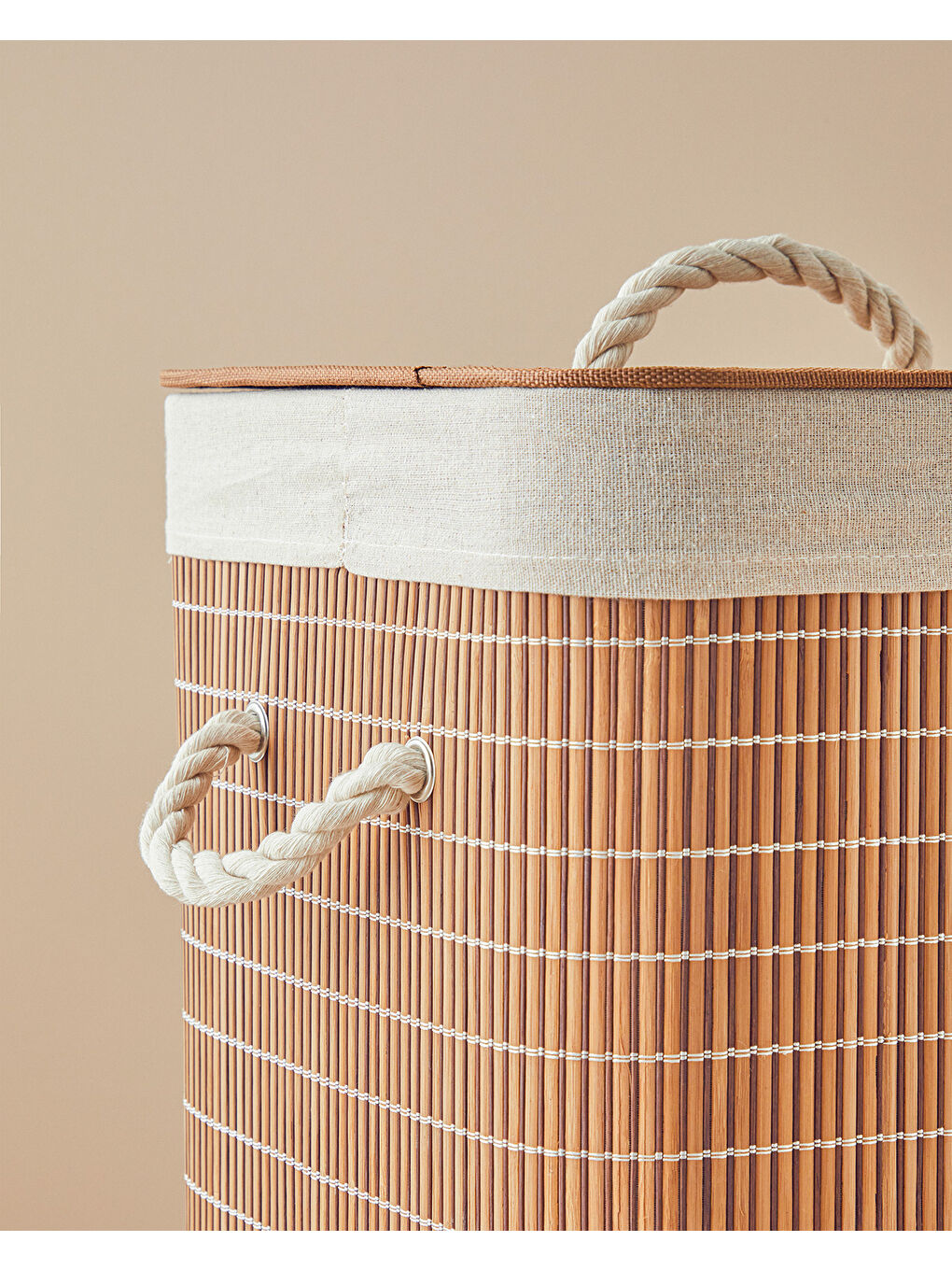 Kahverengi Urbann Katlanabilir Çamaşır Sepeti Kahve-3