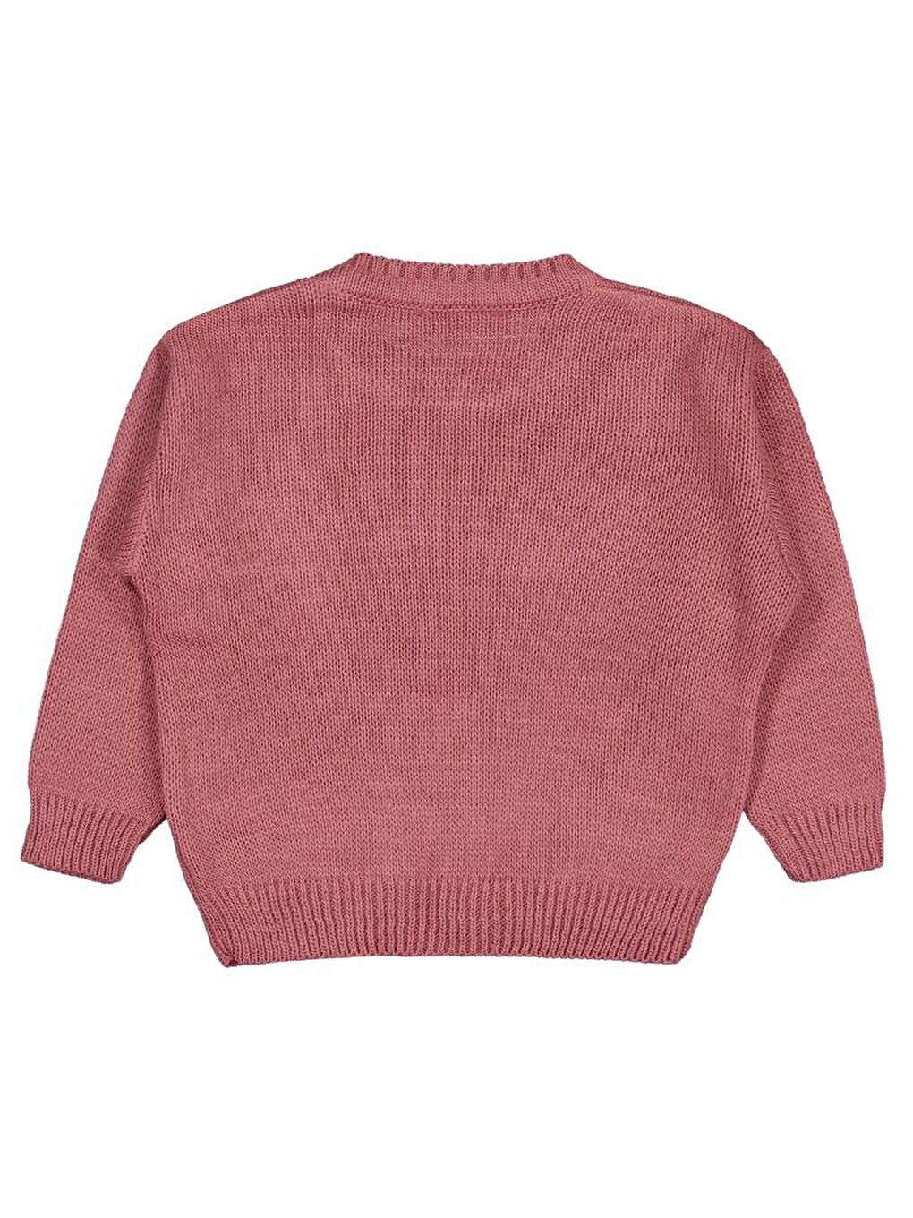 Girls Düz 2-5 Yaş Kazak - Pembe 2-3 Yaş-1