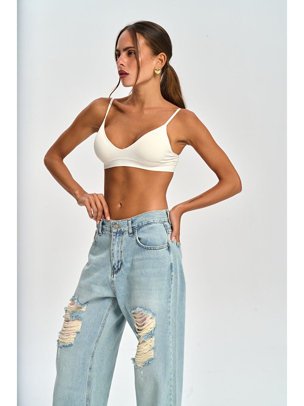 Fida Mavi Jean Pantolon-5