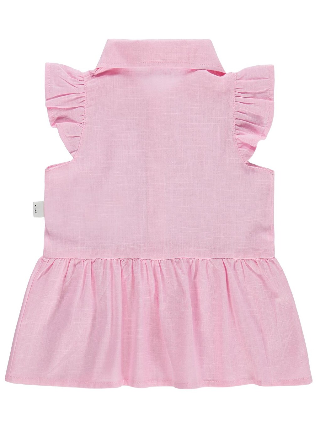Baby Bebe Yakalı Düz 6-18 Ay Elbise - Pembe-1