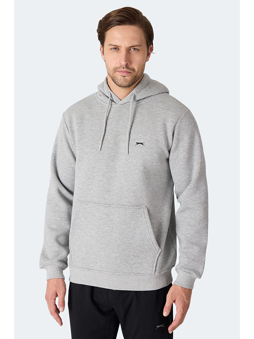 MOONLIGHT I Erkek Kapüşonlu Gri / Beyaz Sweatshırt