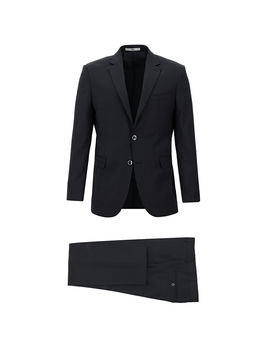 Gri Slim Fit Dar Kesim Yünlü Klasik Kareli Takım Elbise