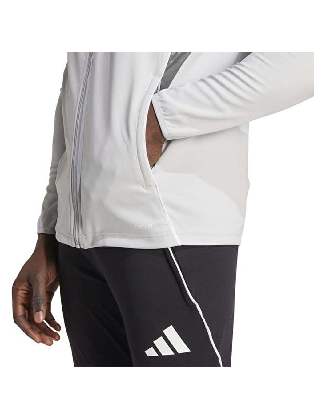 Tiro25C Training Erkek Gri Dik Yaka Fermuarlı Sweatshirt-1