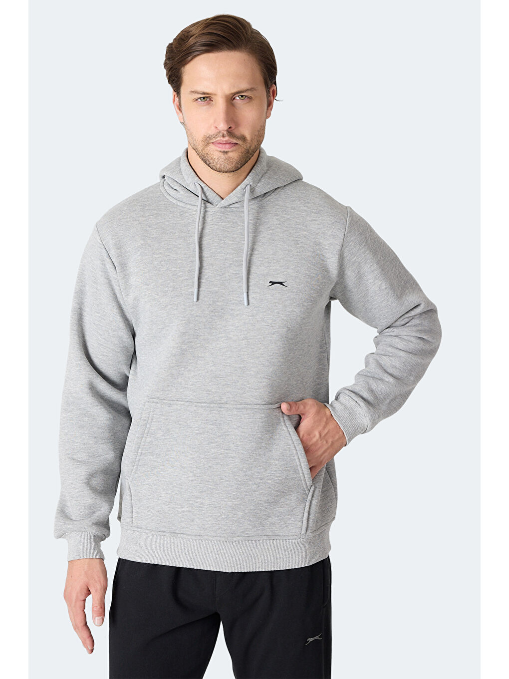 MOONLIGHT I Erkek Kapüşonlu Gri / Beyaz Sweatshırt-3