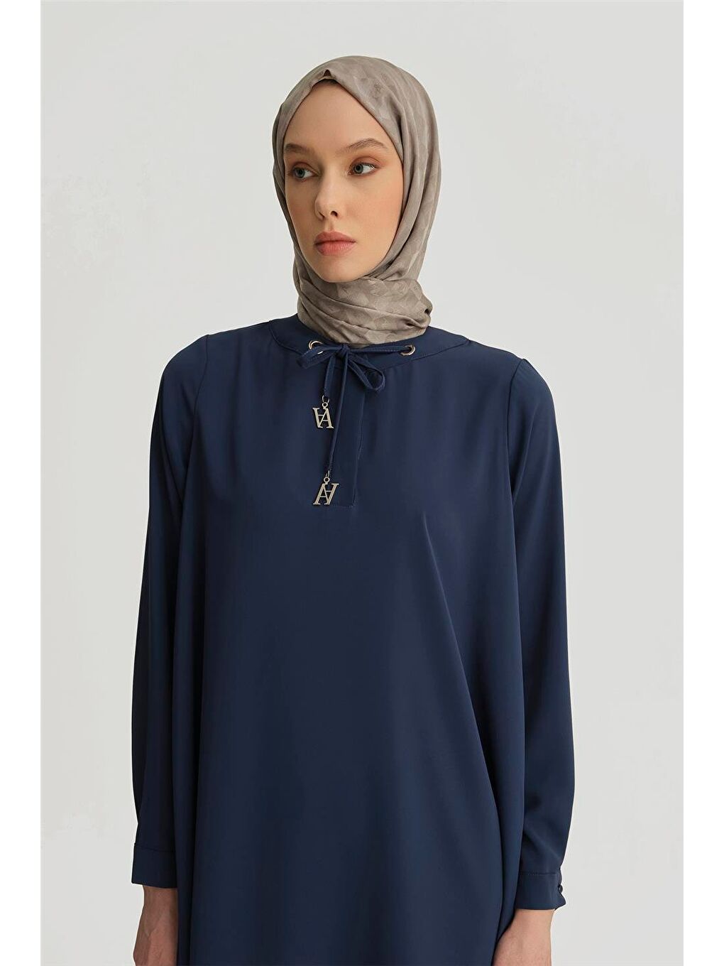 ARMİNE Bağcık Detaylı Tunik 25Yh4202 Lacivert - 2