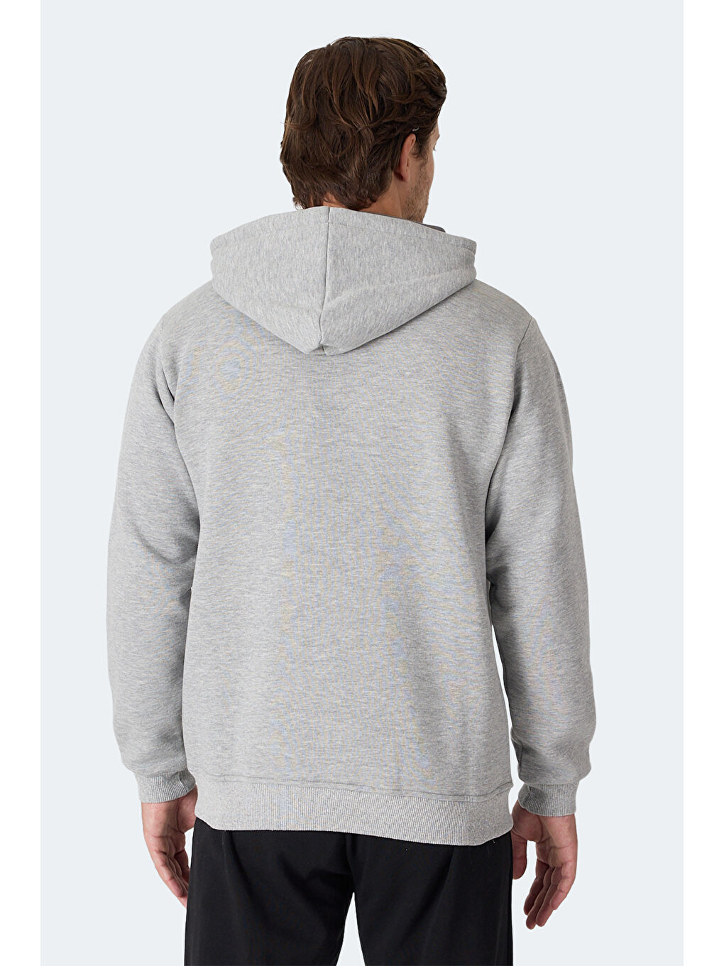 MOONLIGHT I Erkek Kapüşonlu Gri / Beyaz Sweatshırt-4