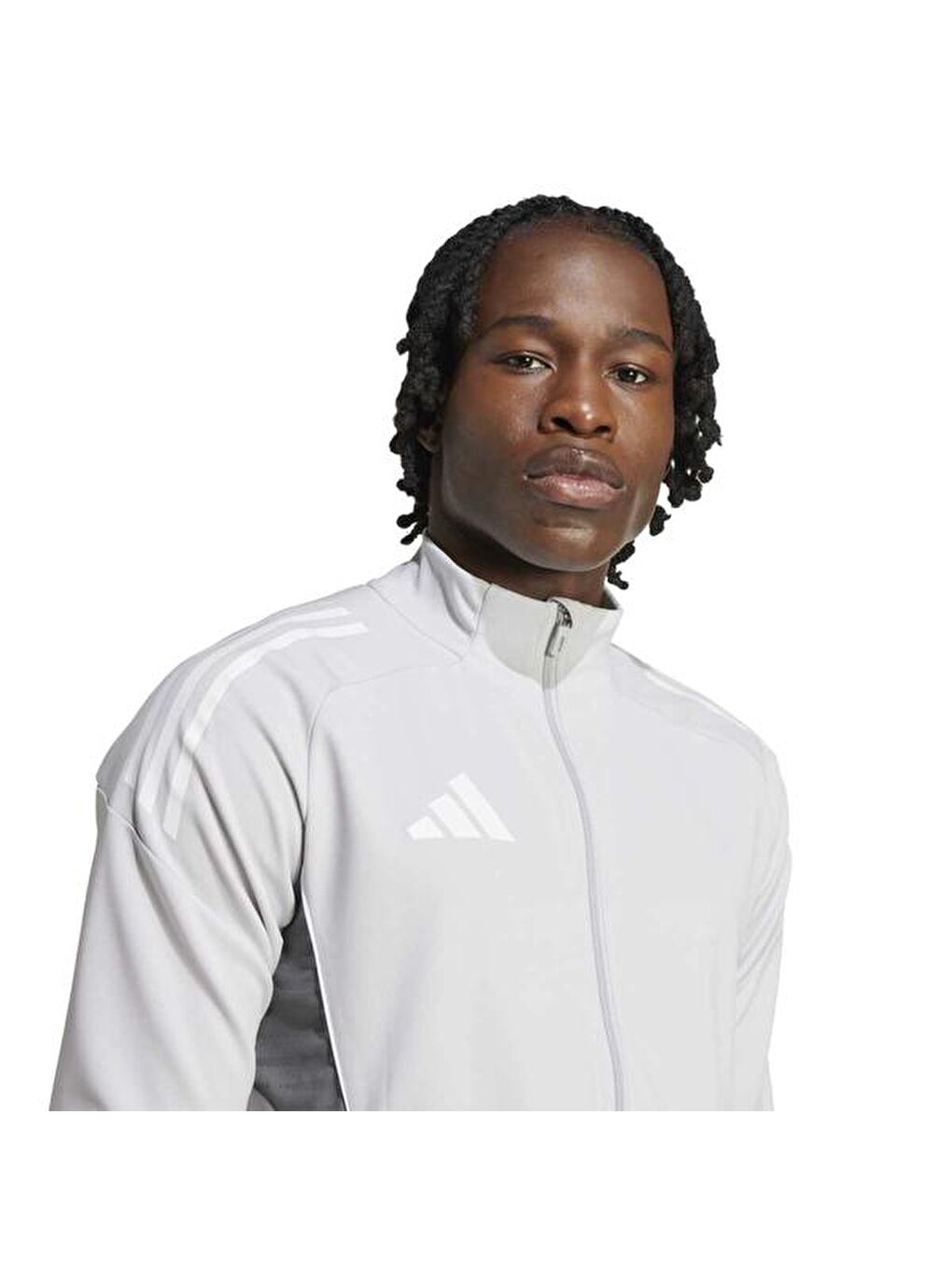 Tiro25C Training Erkek Gri Dik Yaka Fermuarlı Sweatshirt-3