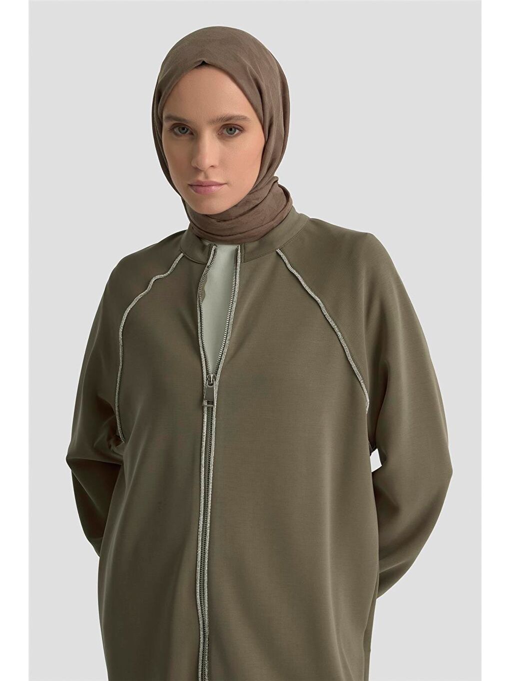 Biyeli Örme Takım 25Kd1176 Haki-2