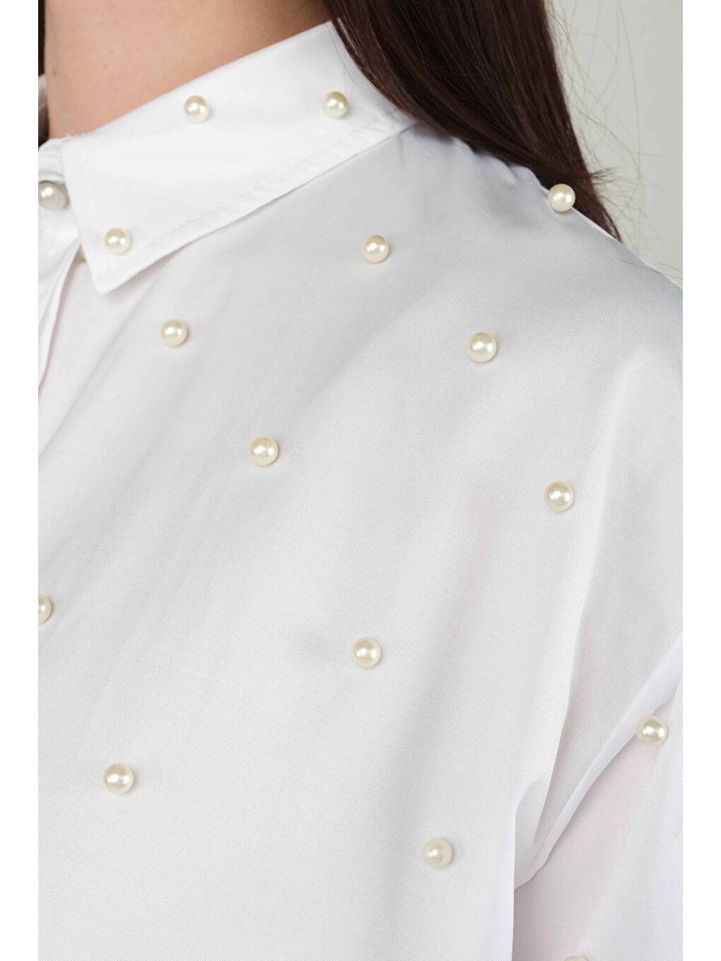 İncili Gömlek Beyaz-1