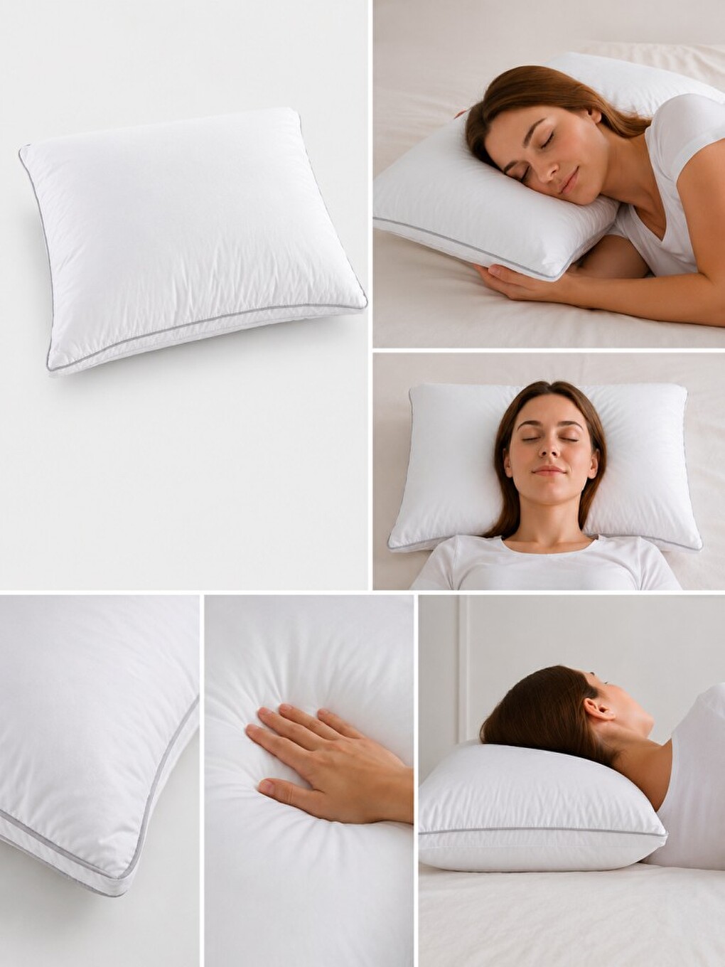 Beyaz Liva Micro Yastık 47x67+4 cm 1100 gr-2