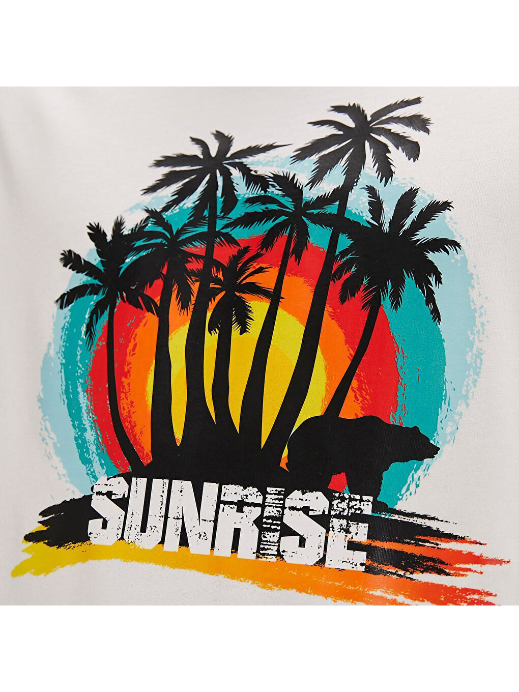 Ricardo Erkek Beyaz Yuvarlak Yaka Tişört-1