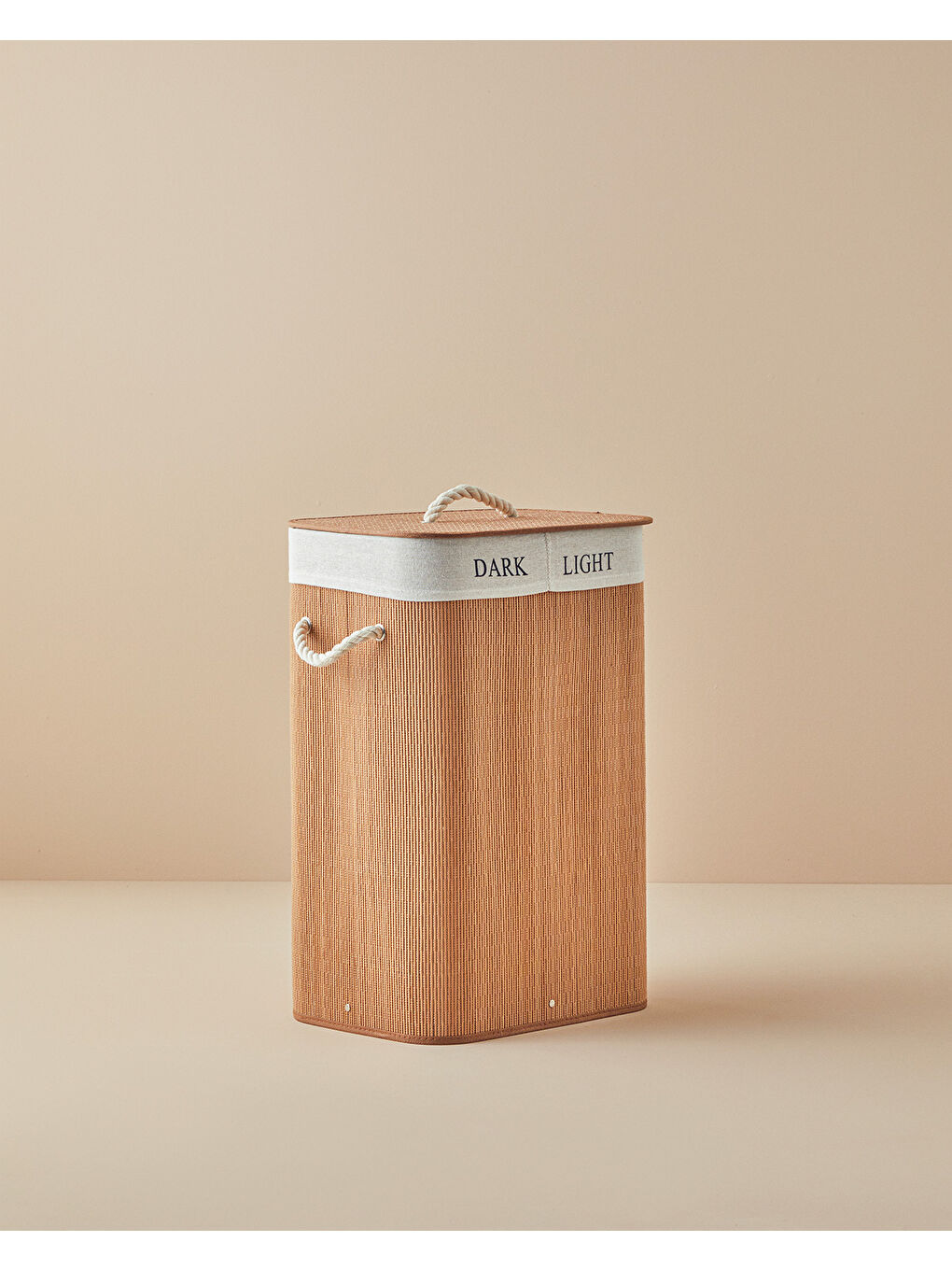 Gina Bambu Çamaşır Sepeti Açık Kahverengi-1