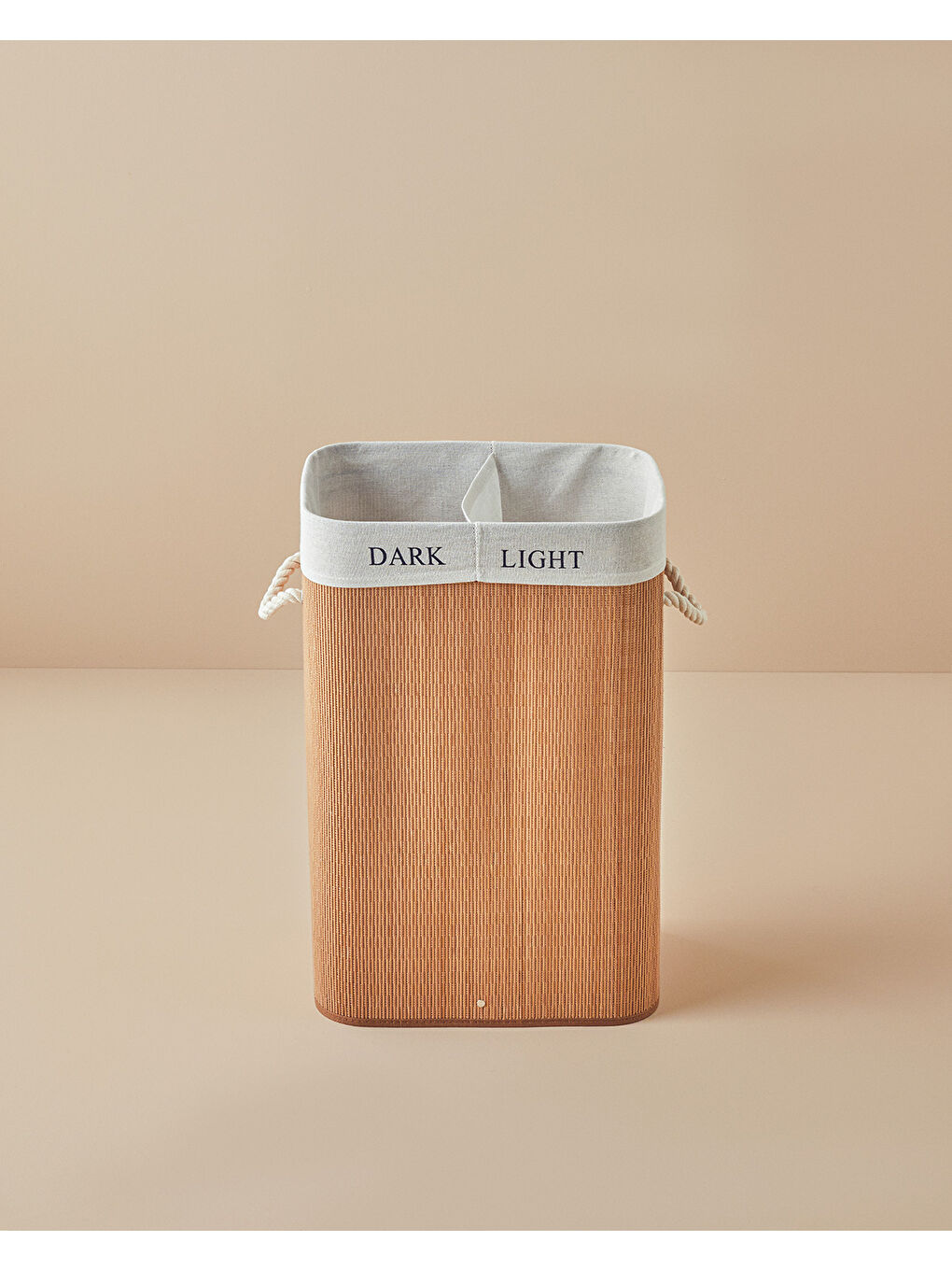 Gina Bambu Çamaşır Sepeti Açık Kahverengi-2