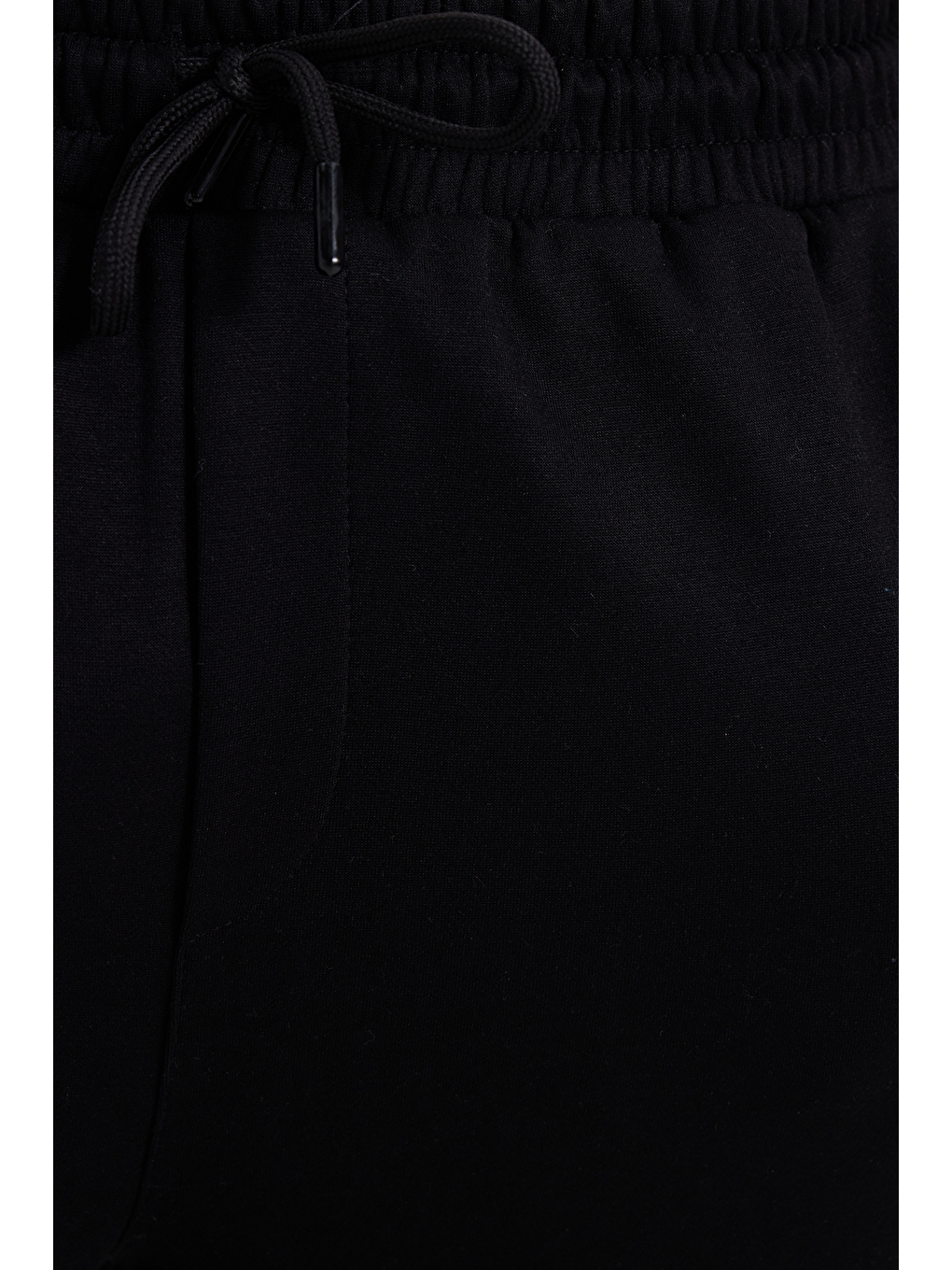 Erkek Siyah Baggy Fit Rahat Kesim Modal Kumaş Soft Doku Beli Bağcıklı Yan Cepli Eşofman Altı-4