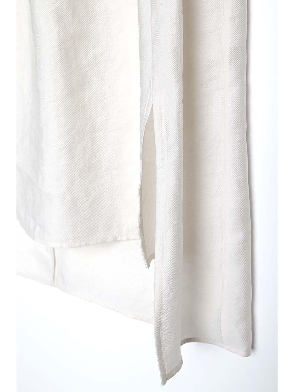 Bej Taş-Yarım Patlı Robalı Yırtmaçlı Tunik-2