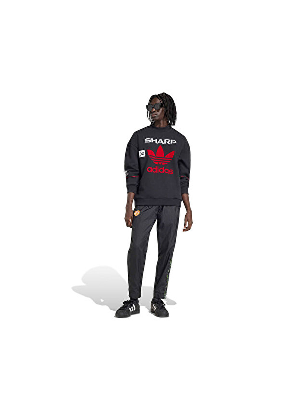 Mufc Swt 90 Erkek Futbol Sweatshirts Kc6383 Siyah-4