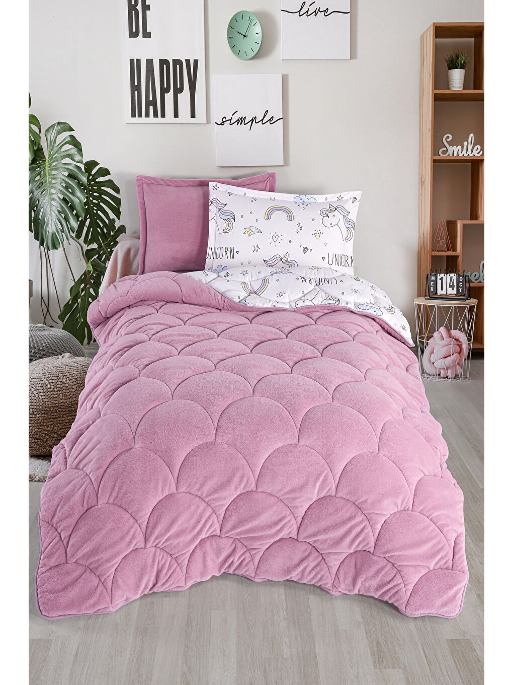 Beyaz Wellsoft Tek Kişilik Uyku Seti Çift Taraflı