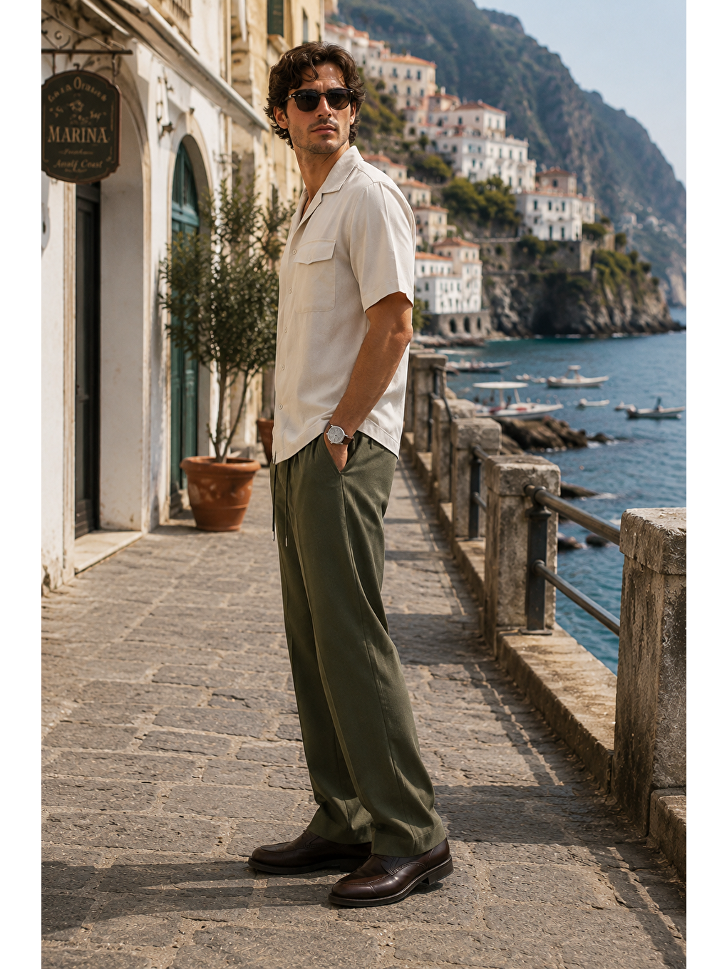 Erkek Comfort Fit Haki Jogger Pantolon | Esnek Kumaş Günlük Rahat Kesim – 169dngr-6