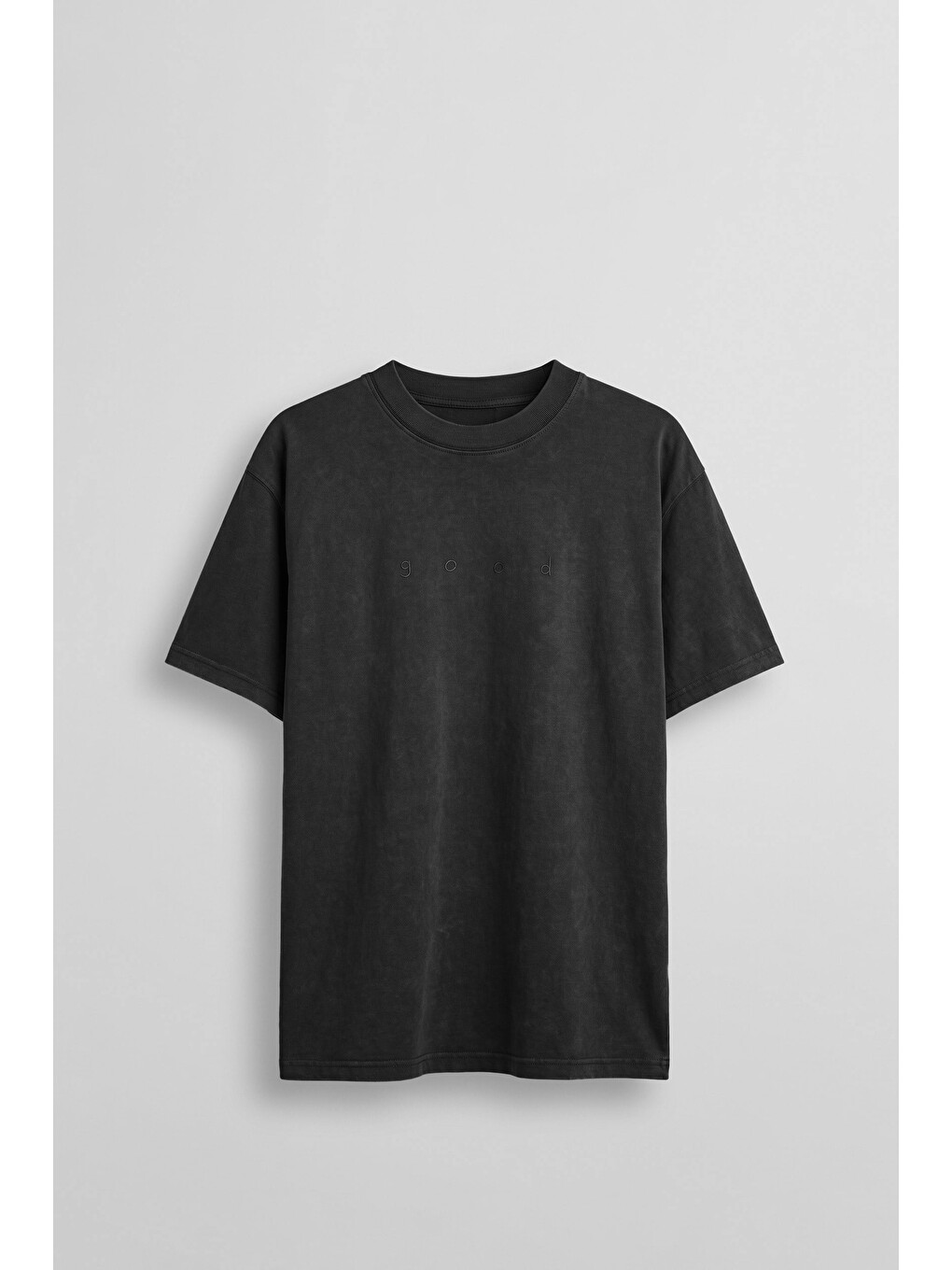 Erkek Vintage Yıkamalı Oversize Pamuklu T-Shirt Siyah