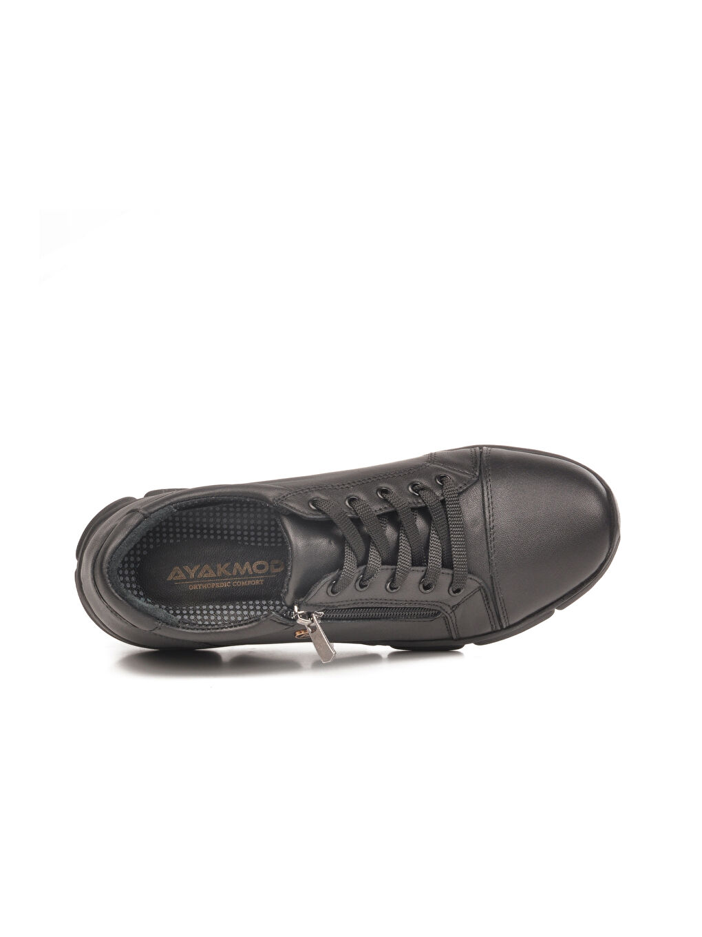 Siyah Hakiki Deri Anatomik Kadın Casual Ayakkabı 630 Z-3